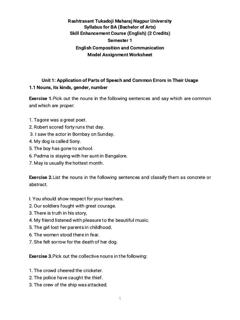Adverb and Noun Usage Exercises | PDF | Linguistic Morphology | Morphology