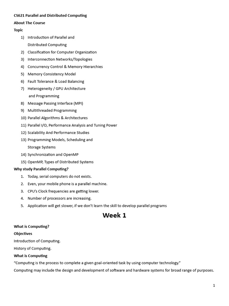 CS621: Parallel and Distributed Computing | PDF | Parallel Computing ...