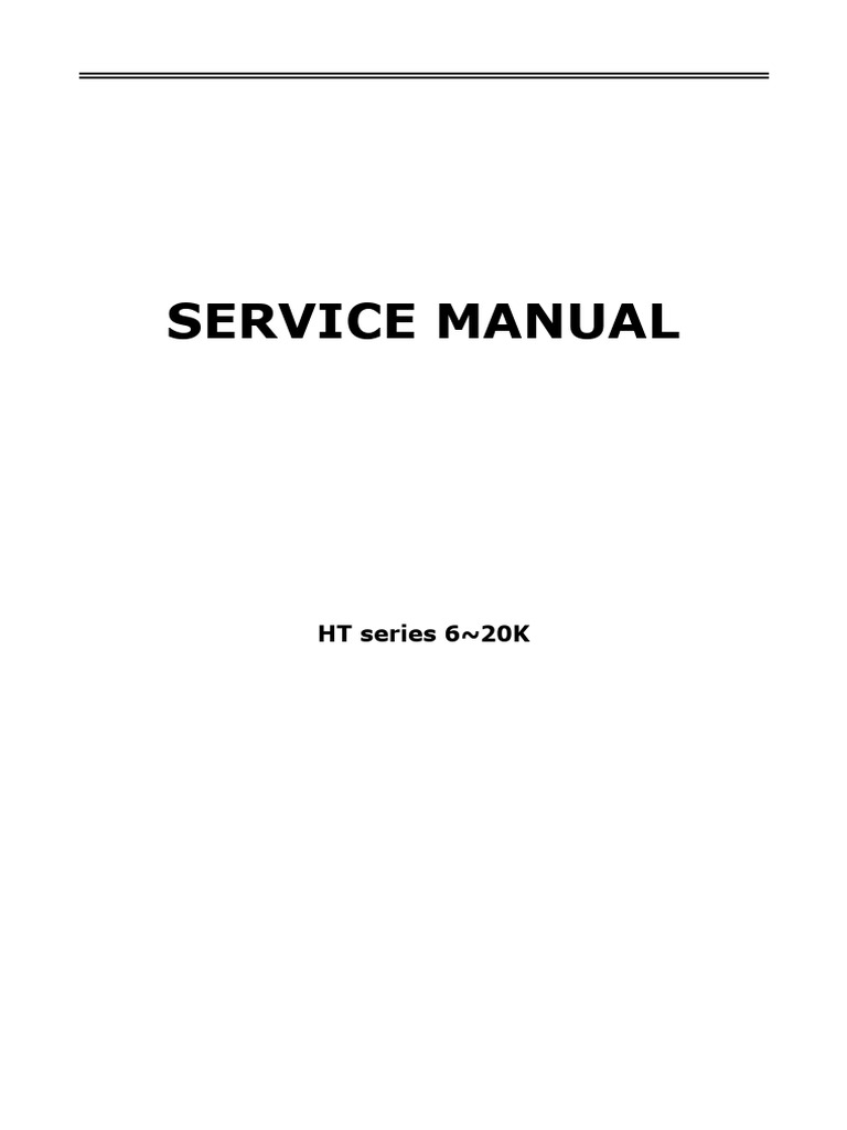 HT Series 6-20K UPS Service Manual | PDF | Manufactured Goods ...