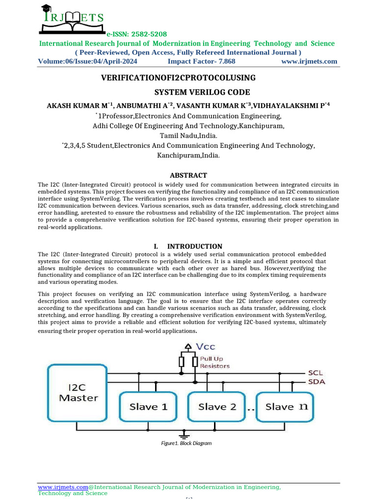 I2C Protocol Verification with SystemVerilog | PDF | Formal ...