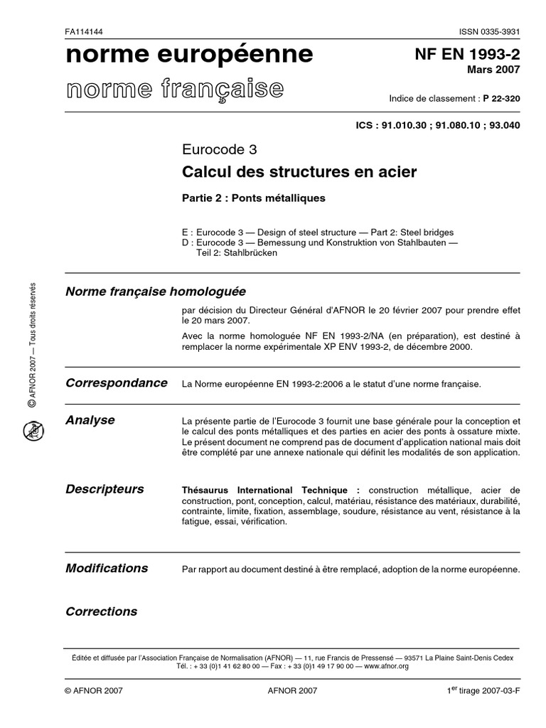 EC 3 P2 | PDF | Ingénierie civile | Génie du bâtiment