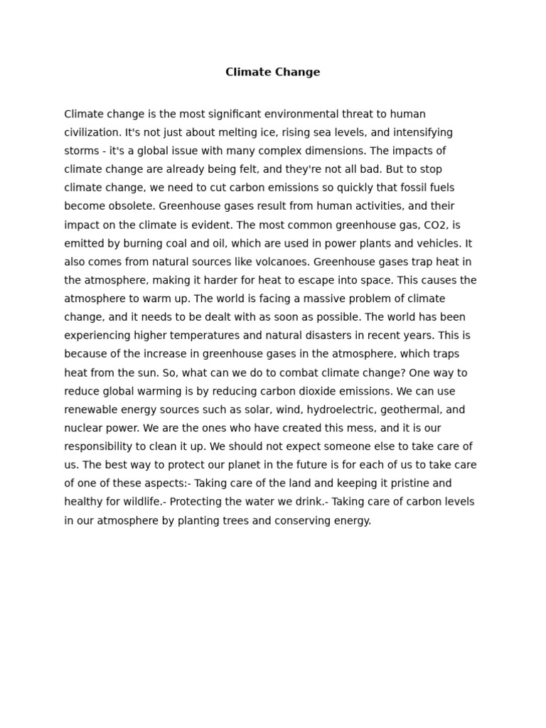 Climate Change | PDF