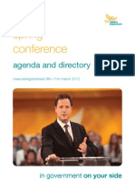 Liberal Democrat Spring 2012 Conference Agenda
