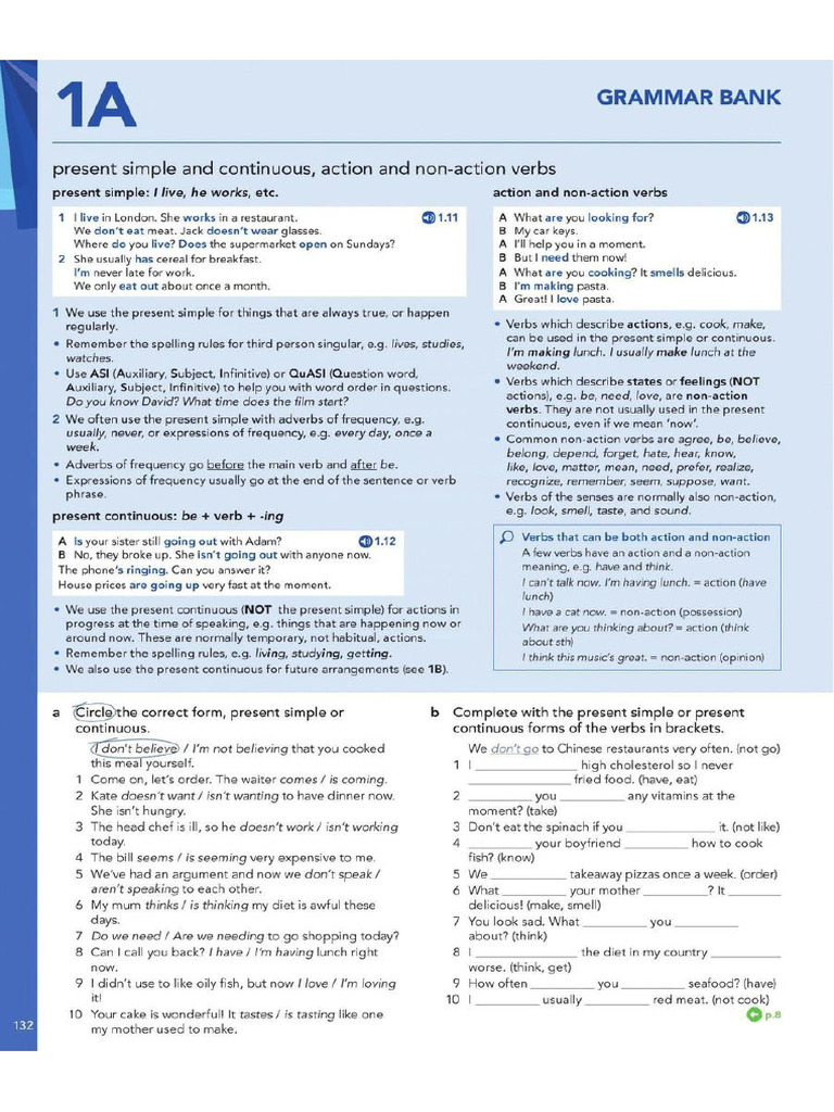 English File Intermediate Unit 1 Grammar | PDF