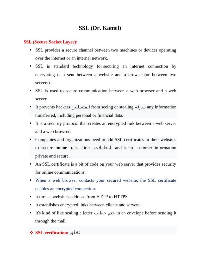 Understanding SSL: Security & Protocols | PDF | Transport Layer ...