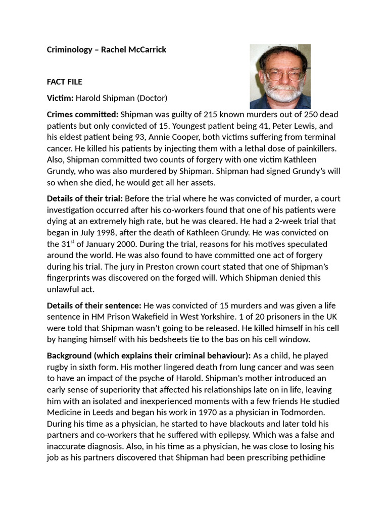 Criminology FactFile | PDF | Crime & Violence | Law Enforcement