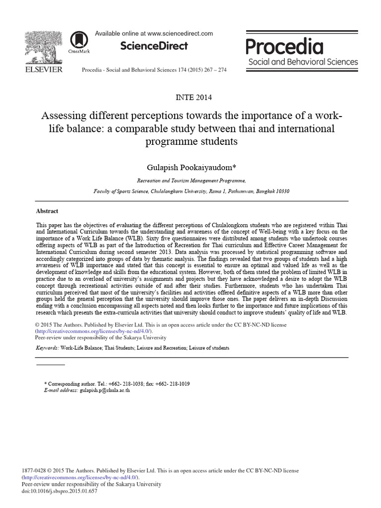 Assessing Different Perceptions Towards The Importance - 2015 ...