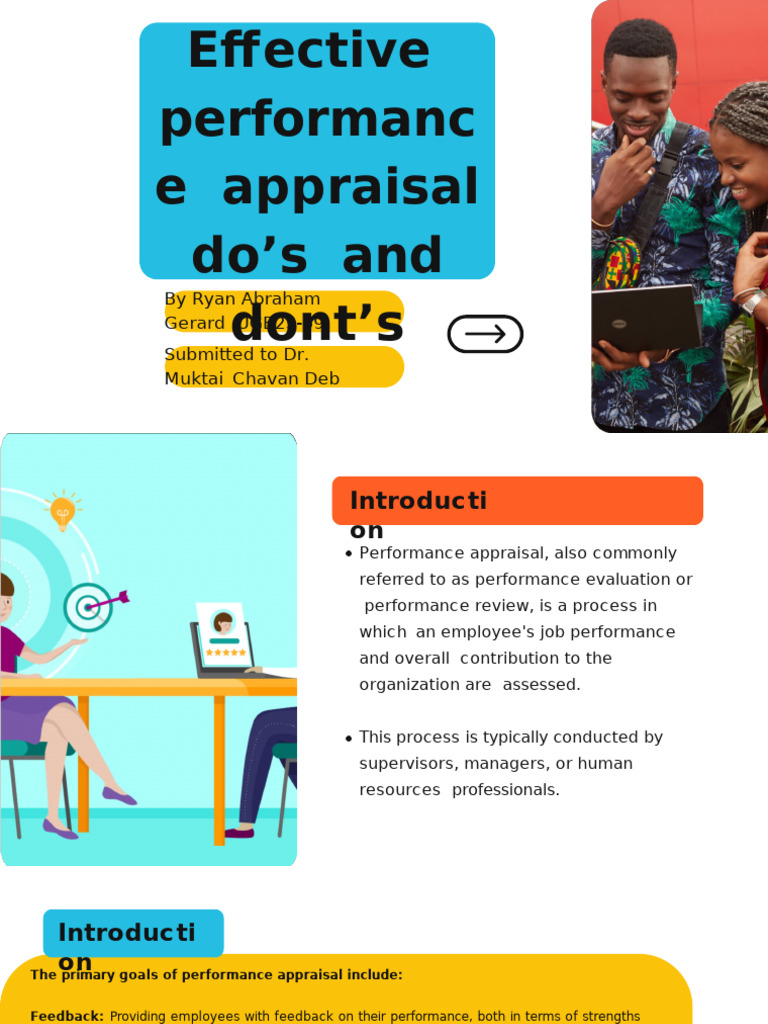 Effective Perforamance Appraisal Do's and Dont's | PDF | Performance ...
