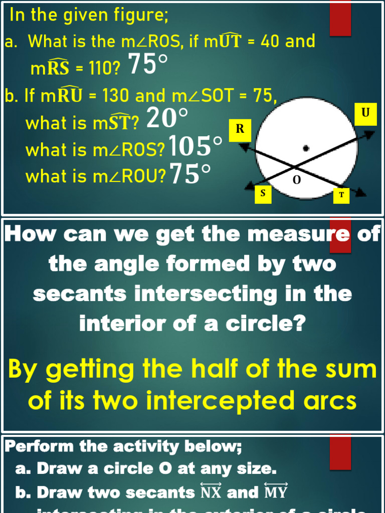 LESSON-35-MATH10 | PDF | Angle | Circle