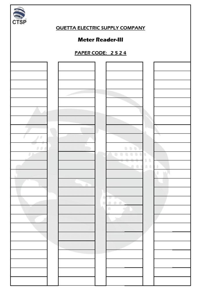 Meter Reader III | PDF