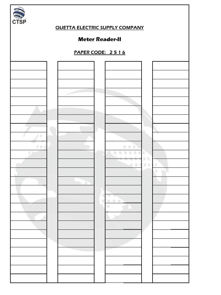 Meter Reader II | PDF