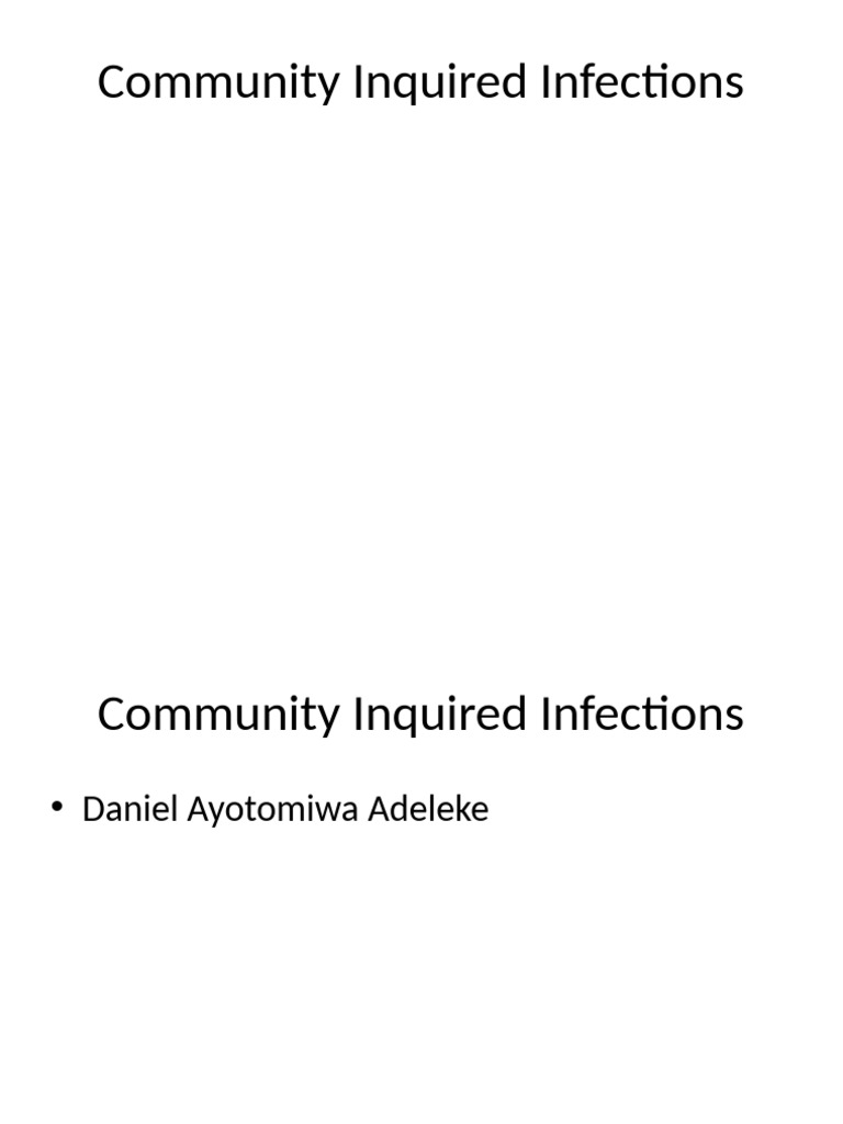 Understanding Community-Acquired Infections | PDF