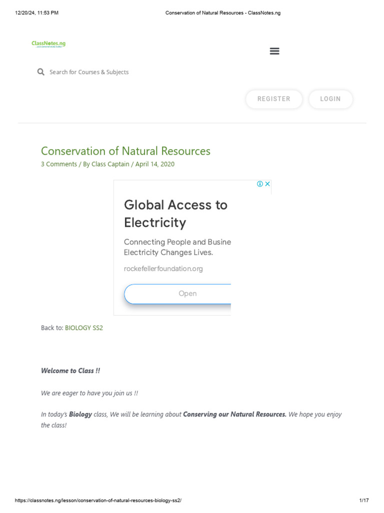 Conservation of Natural Resources Notes | PDF | Soil | Agriculture