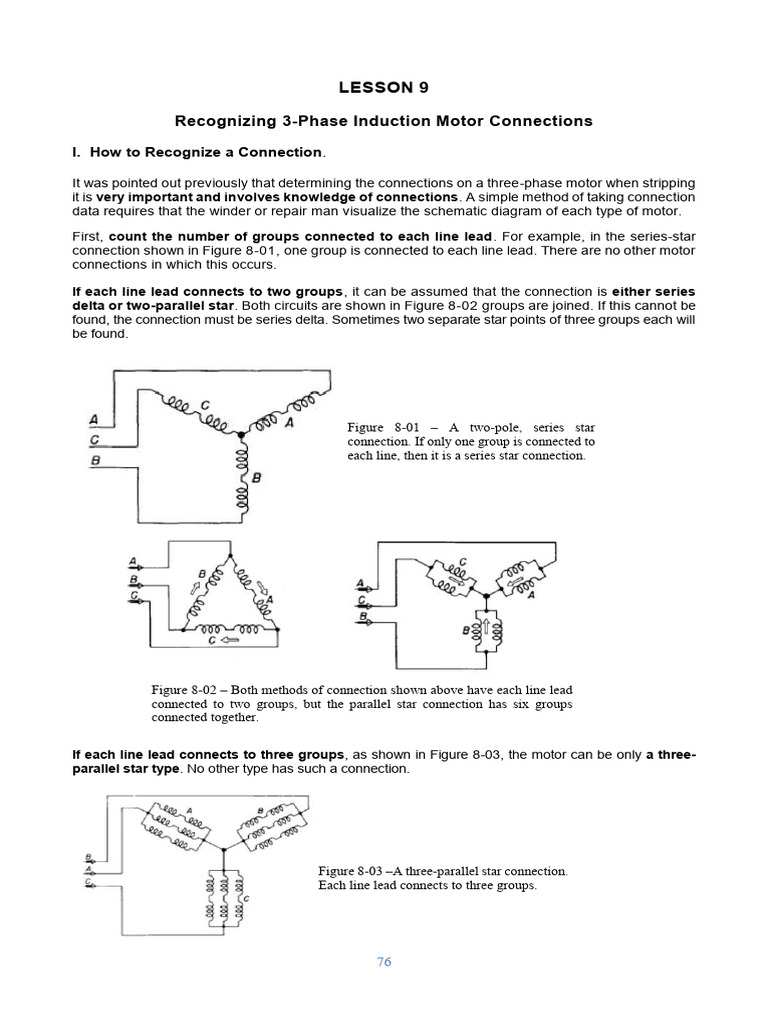 3-Phase Induction Motor Connection Guide | PDF | Series And Parallel ...