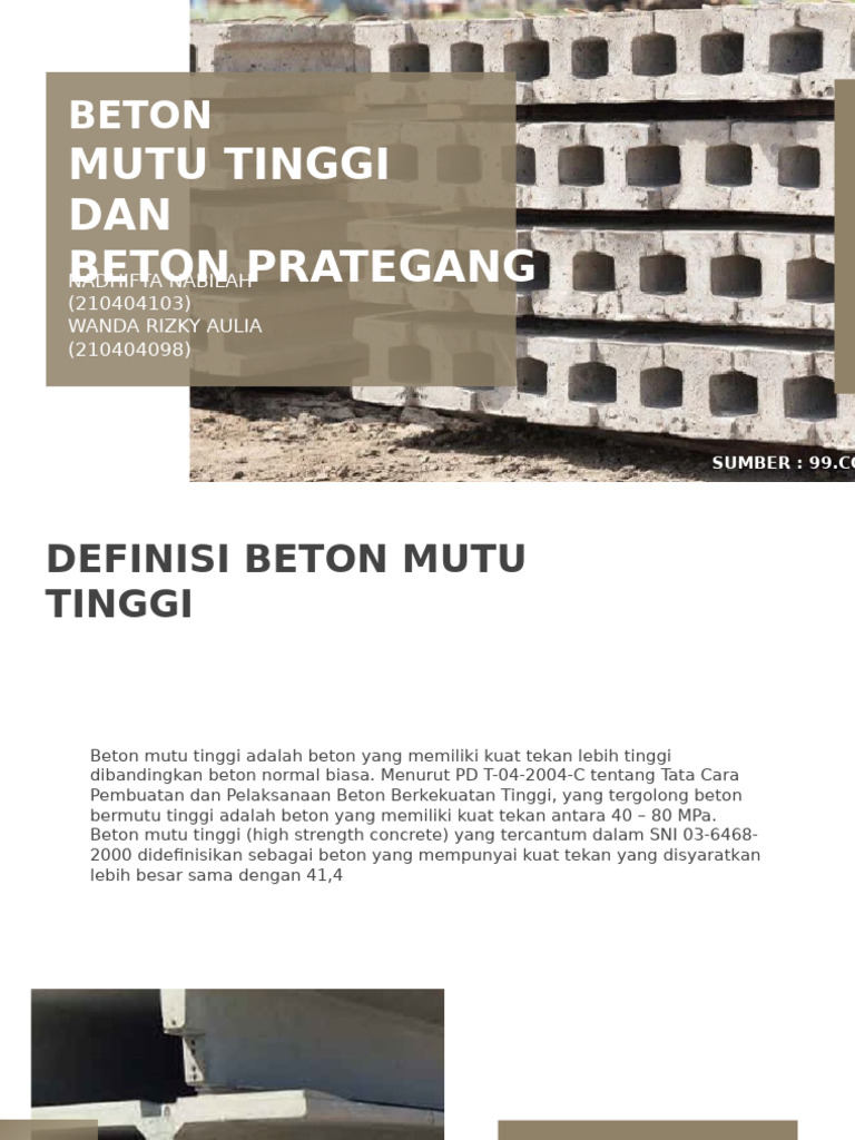 Beton Prategang | PDF