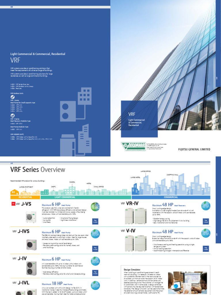 Fujitsu Vrf - Converted | PDF | Air Conditioning | Heat Pump