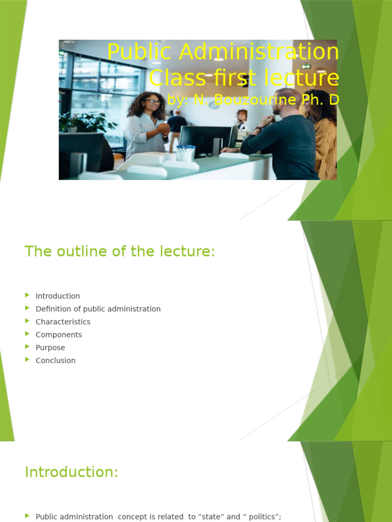 Public Administration Class First Lecture | PDF | Public Administration ...