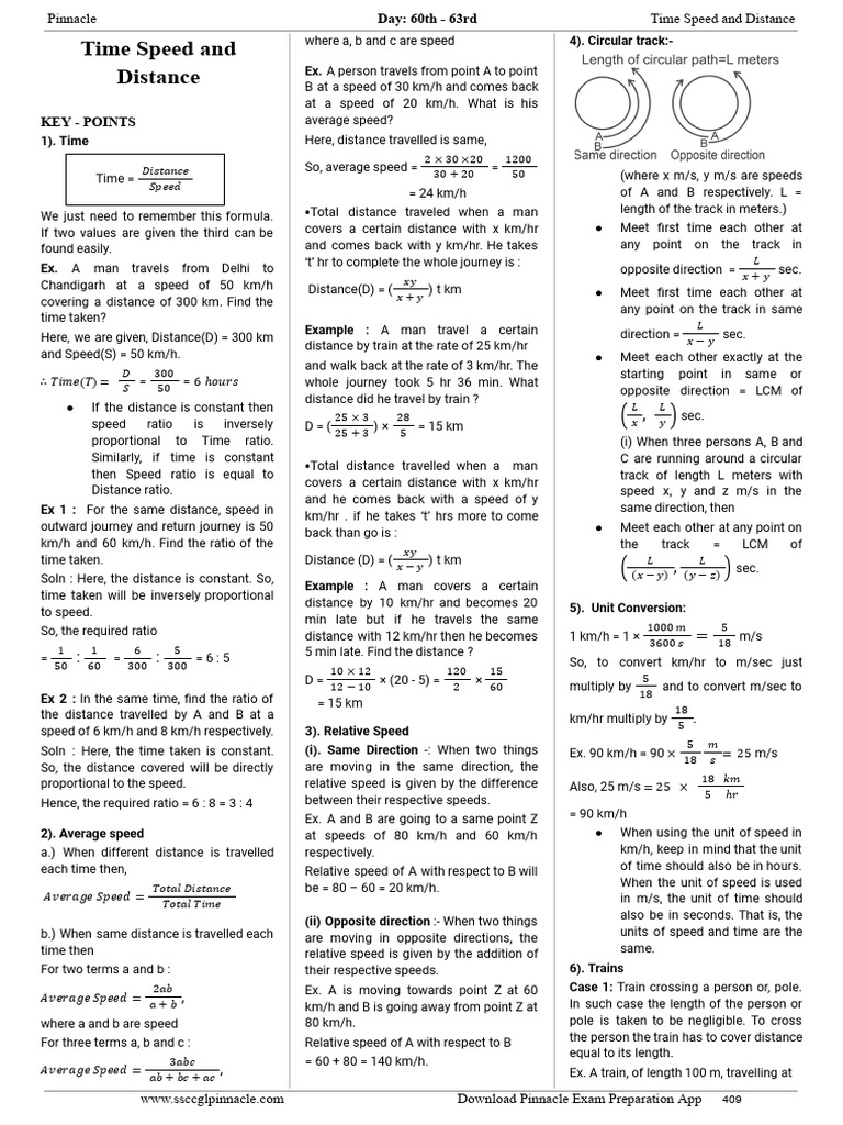 14 Time, Speed and Distance - 346 | PDF | Metrology | Quantity