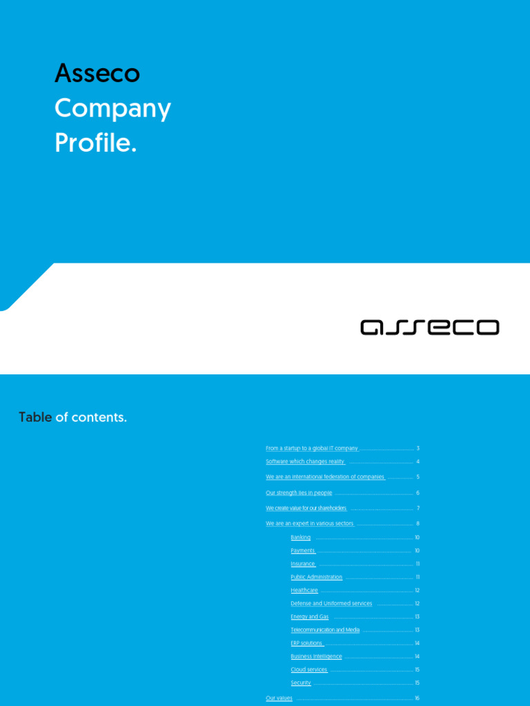 Asseco Company Profile 2020 EN | PDF | Banks | Point Of Sale