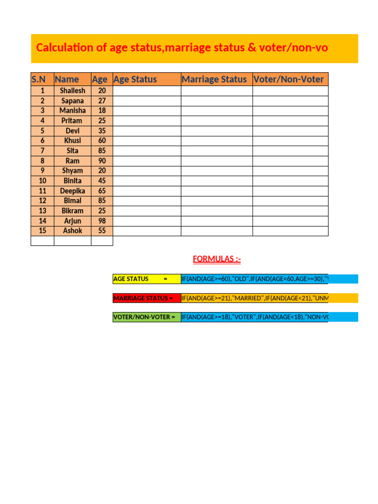 Age, Marriage, and Voter Status Analysis | PDF