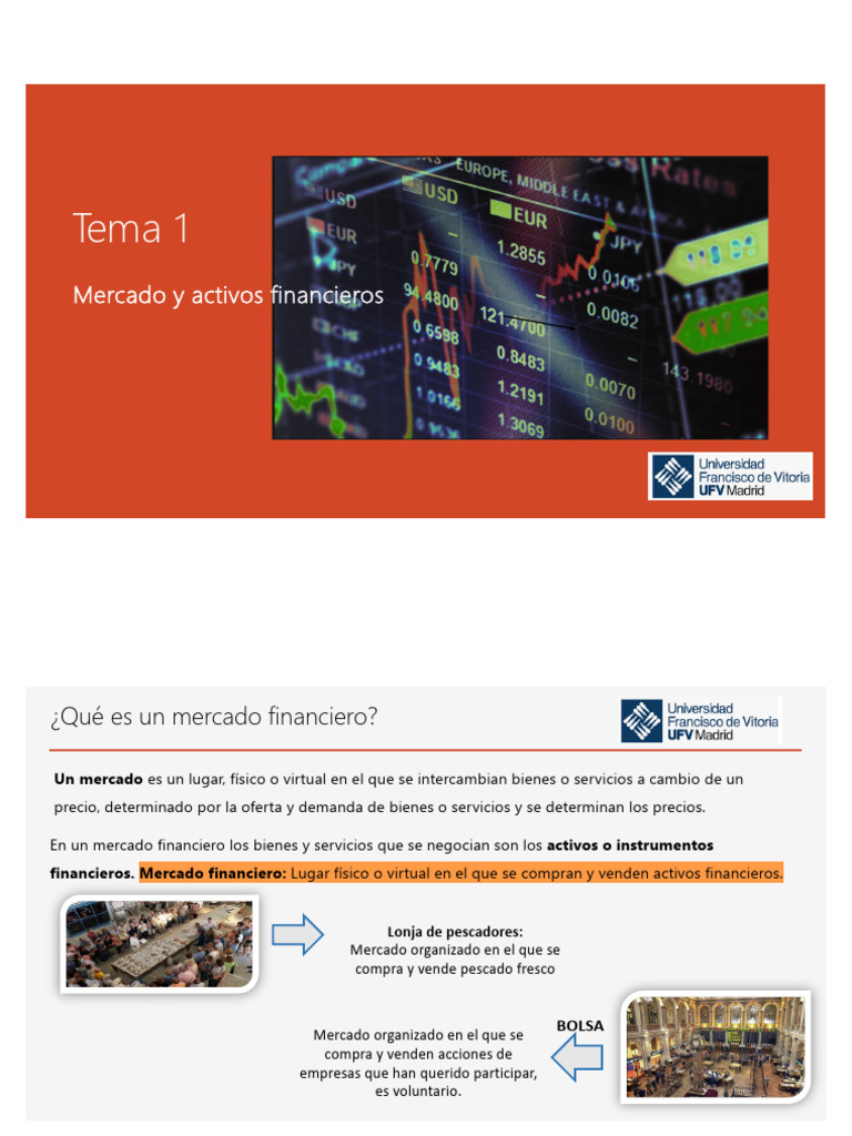 Mercados y Activos Financieros Esenciales | PDF | Interés | Dinero