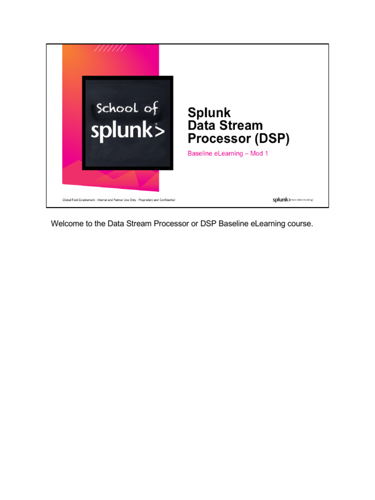 Splunk DSP Overview and Market Insights | PDF | Digital Signal ...