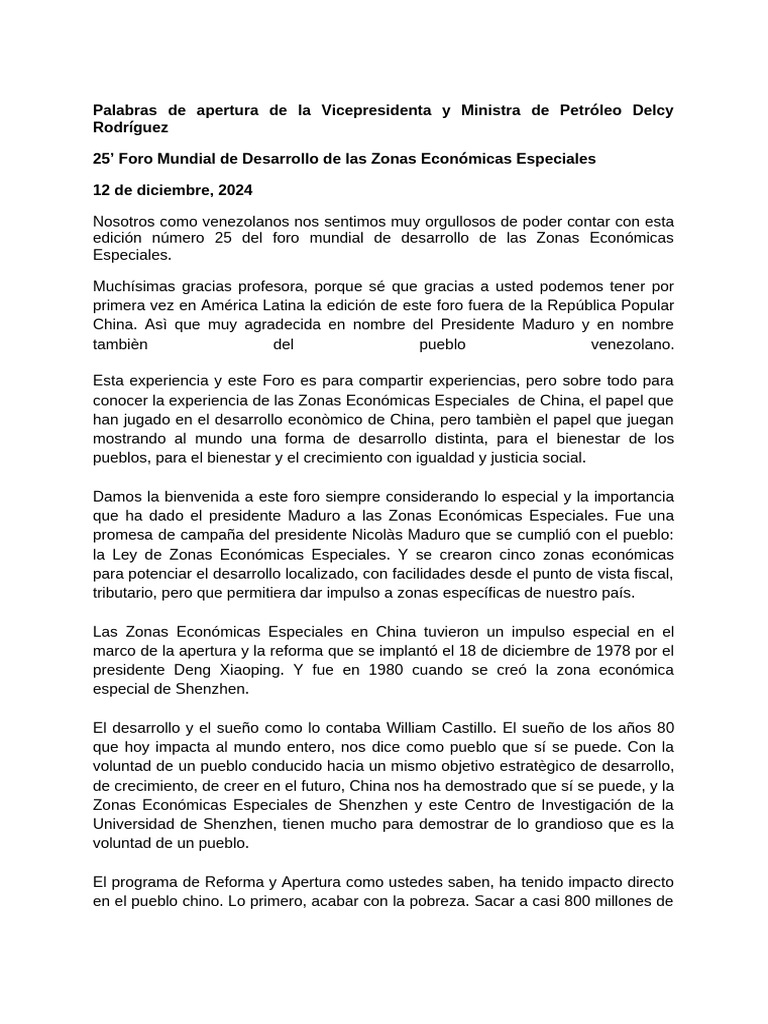 Zonas Económicas Especiales en Venezuela | PDF | Venezuela | China