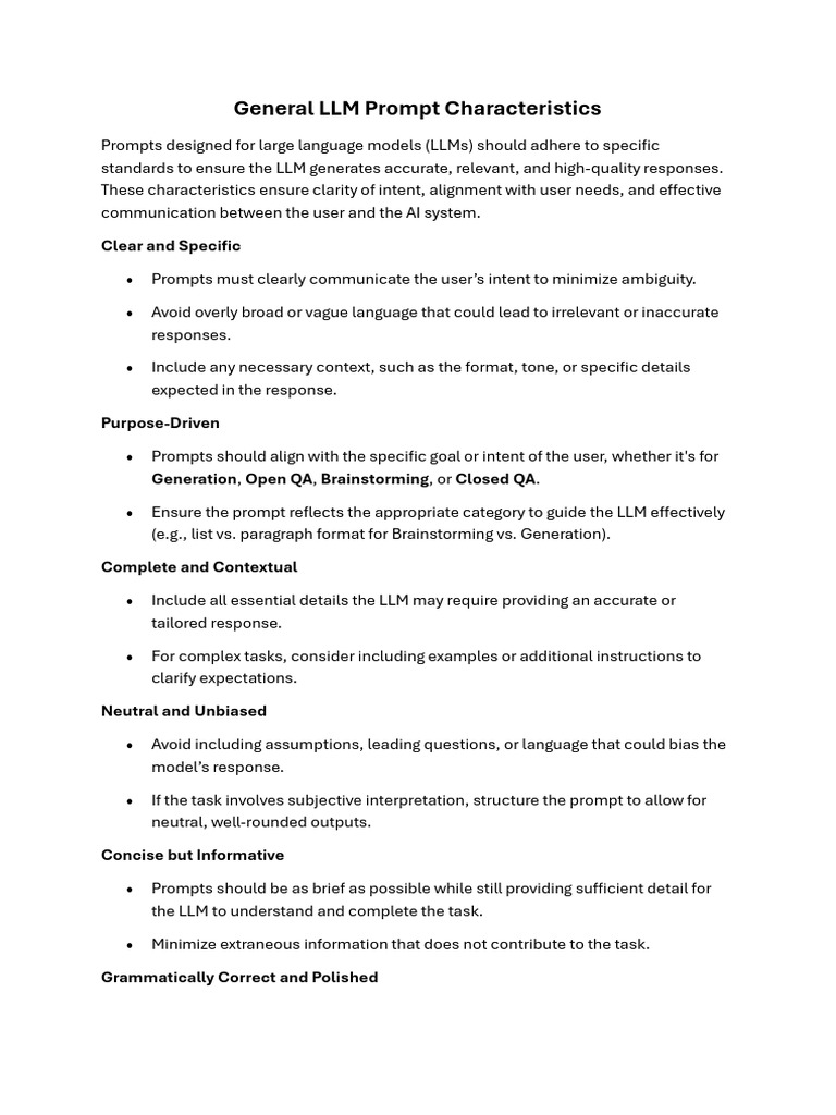 LLM Prompt Categories Guidelines | PDF | Human Communication | Cognition