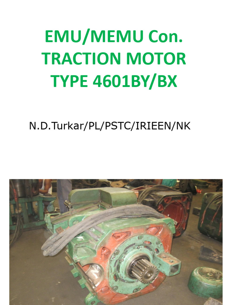 EMU/MEMU Traction Motor Specifications | PDF | Inductor | Electric Motor