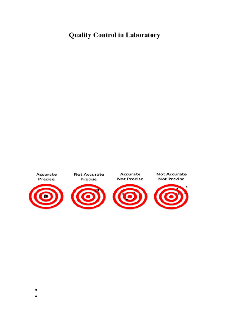 Laboratory Quality Control Essentials | PDF | Accuracy And Precision ...