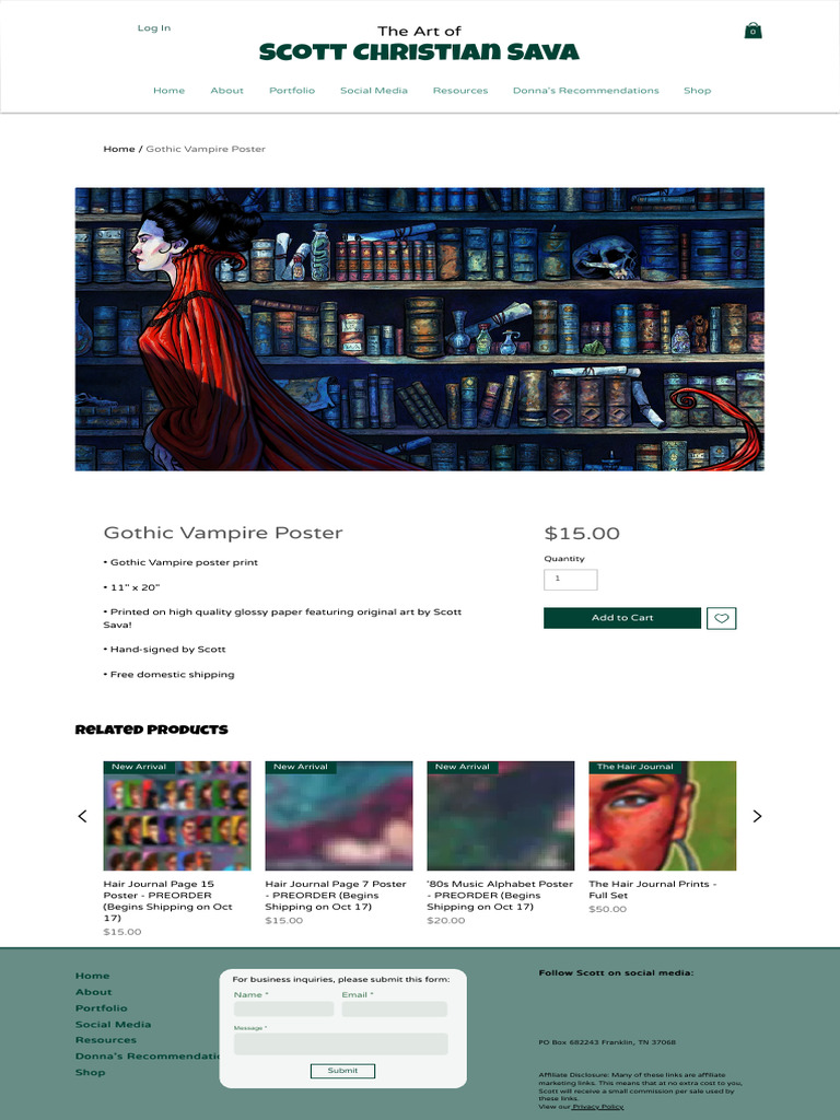 Gothic Vampire Poster SSavaArt | PDF