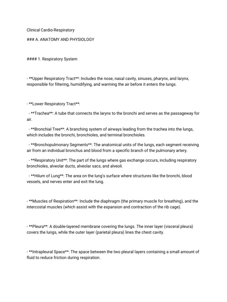 Clinical Cardio-Respiratory | PDF | Myocardial Infarction | Heart