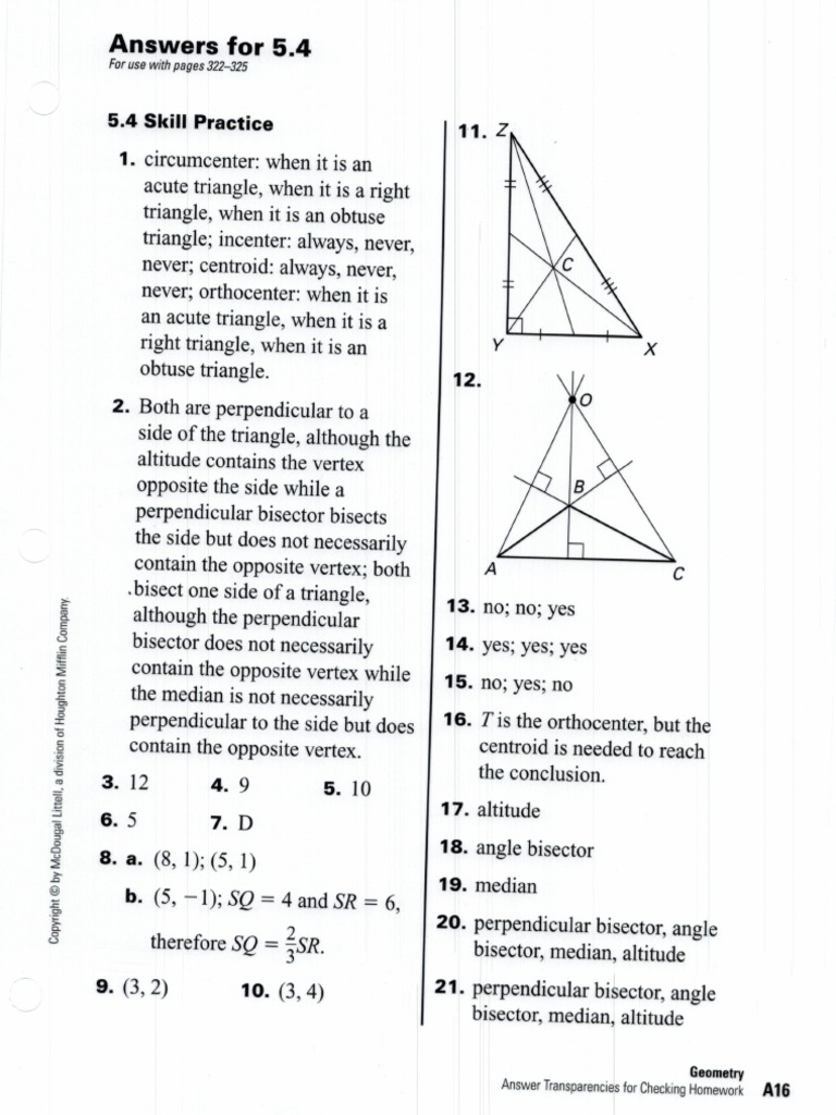 Homework Key 5.4 - Assign 49 | PDF