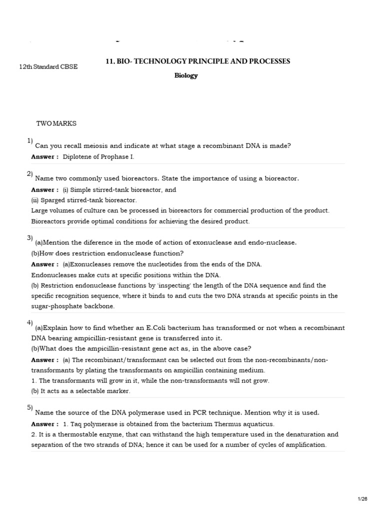 Biotechnology Principles and Techniques | PDF | Molecular Cloning | Plasmid