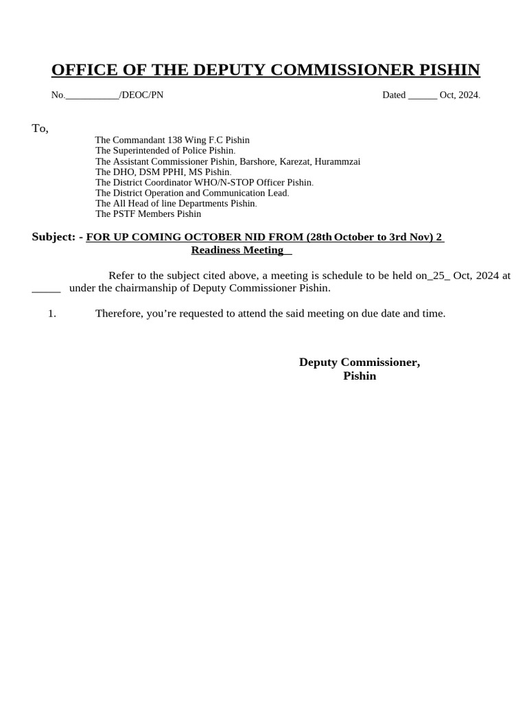 DEPC Letter | PDF