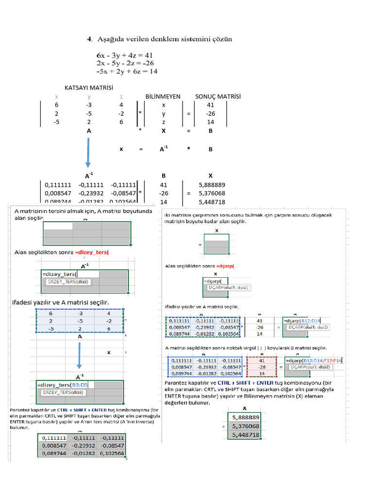 Unknown Result Matrix Calculation | PDF
