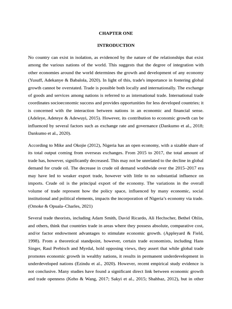 Impact of Trade on Nigeria's Growth | PDF | Economic Growth | Balance ...