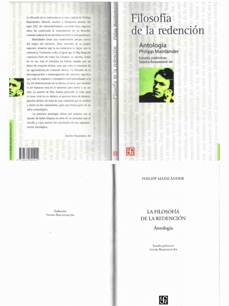 Antología de la Filosofía de Mainländer | PDF | Suicidio | Arthur ...