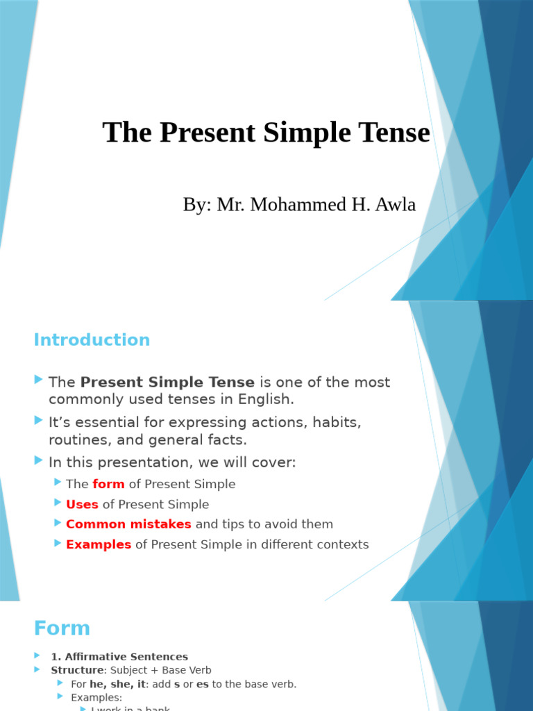 present simple | PDF | Verb | Grammatical Tense