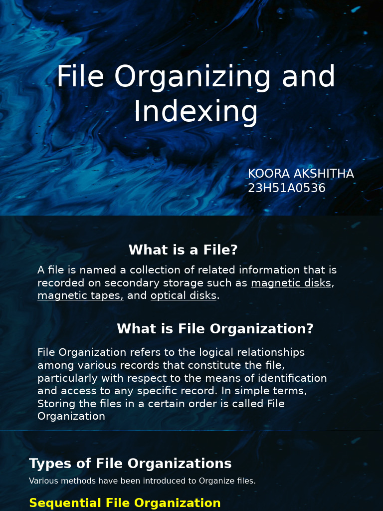 File Organization and Indexing Methods | PDF | Database Index ...
