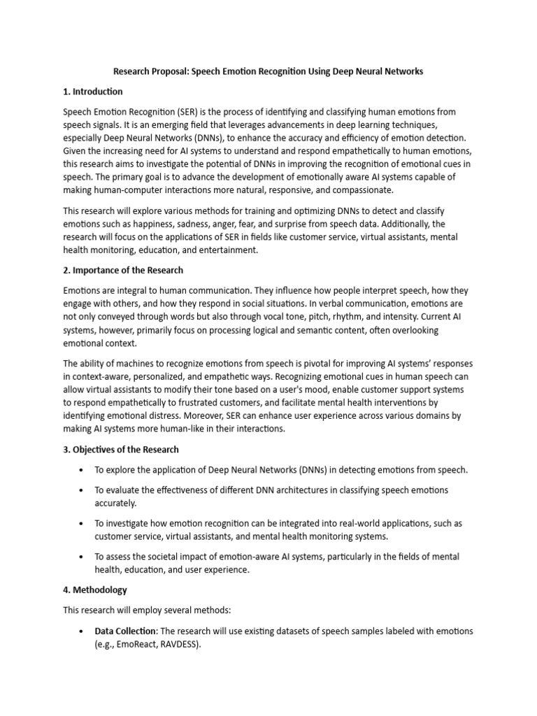 Research Proposal Pdf Deep Learning Artificial Intelligence