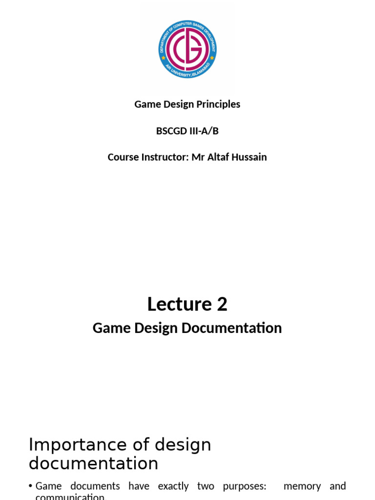 Game Designer Documentation Essentials | PDF | Communication | Design