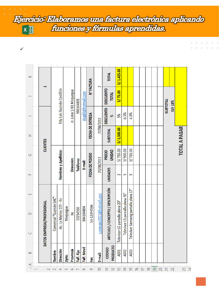 EJERCICIO EXCEL 4 Dic | PDF