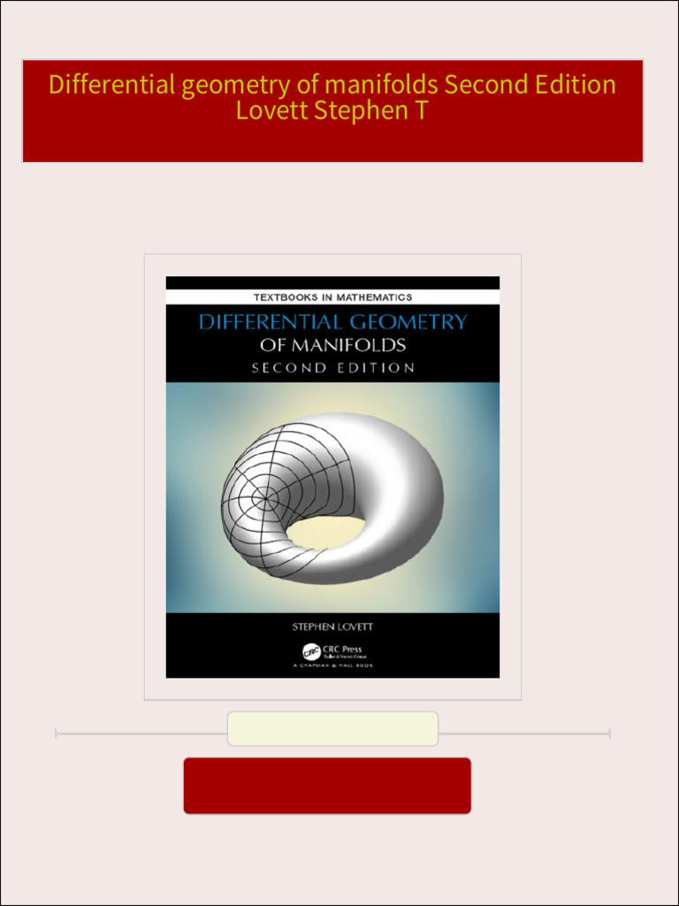 Instant download differential geometry of manifolds second edition