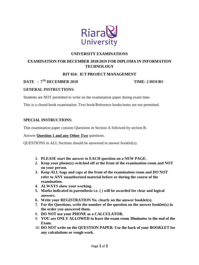 Ict project management pdf project management business