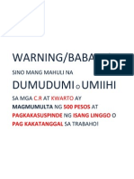 Warning