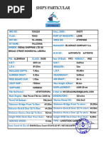 Ship's Particulars | PDF