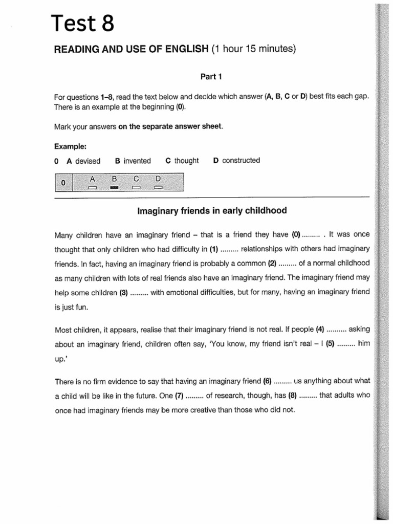 Test+8 +-+Reading+and+UoE+pdf | PDF