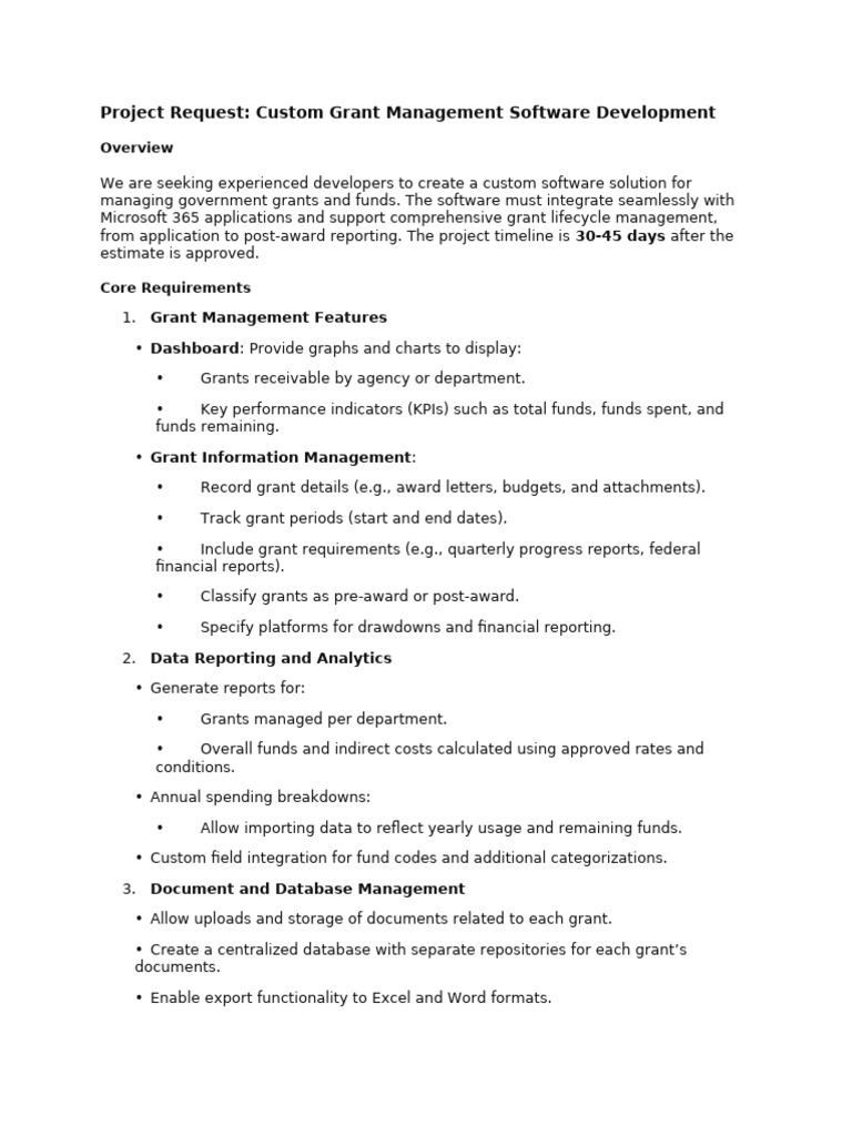 Project Request For Estimates | PDF | Share Point | Application Software