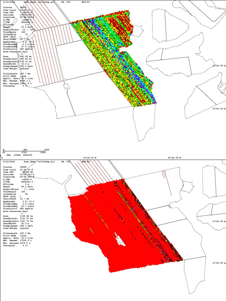 Detailed Agricultural Spray Data | PDF | Navigation | Geography